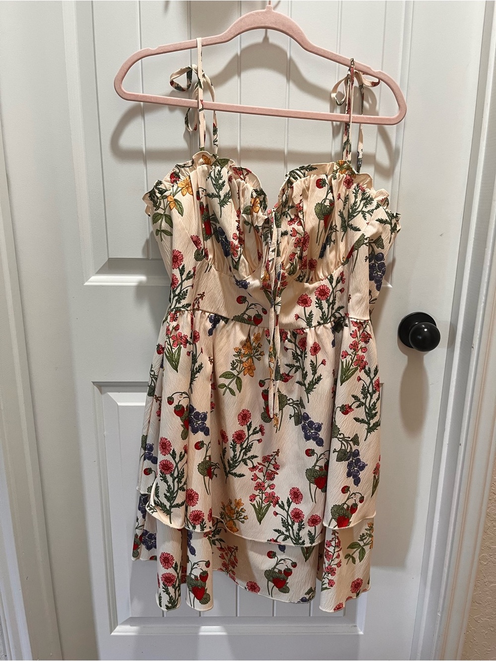 Cider Cream Floral Mini Dress